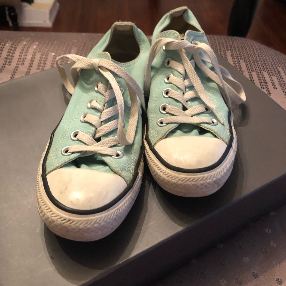 Distressed Converse- Teal